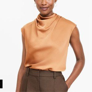 NWT: Loft Satin Cowl Neck Shell Tank, XL